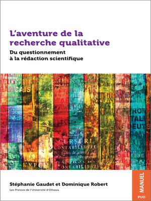cover image of L'aventure de la recherche qualitative